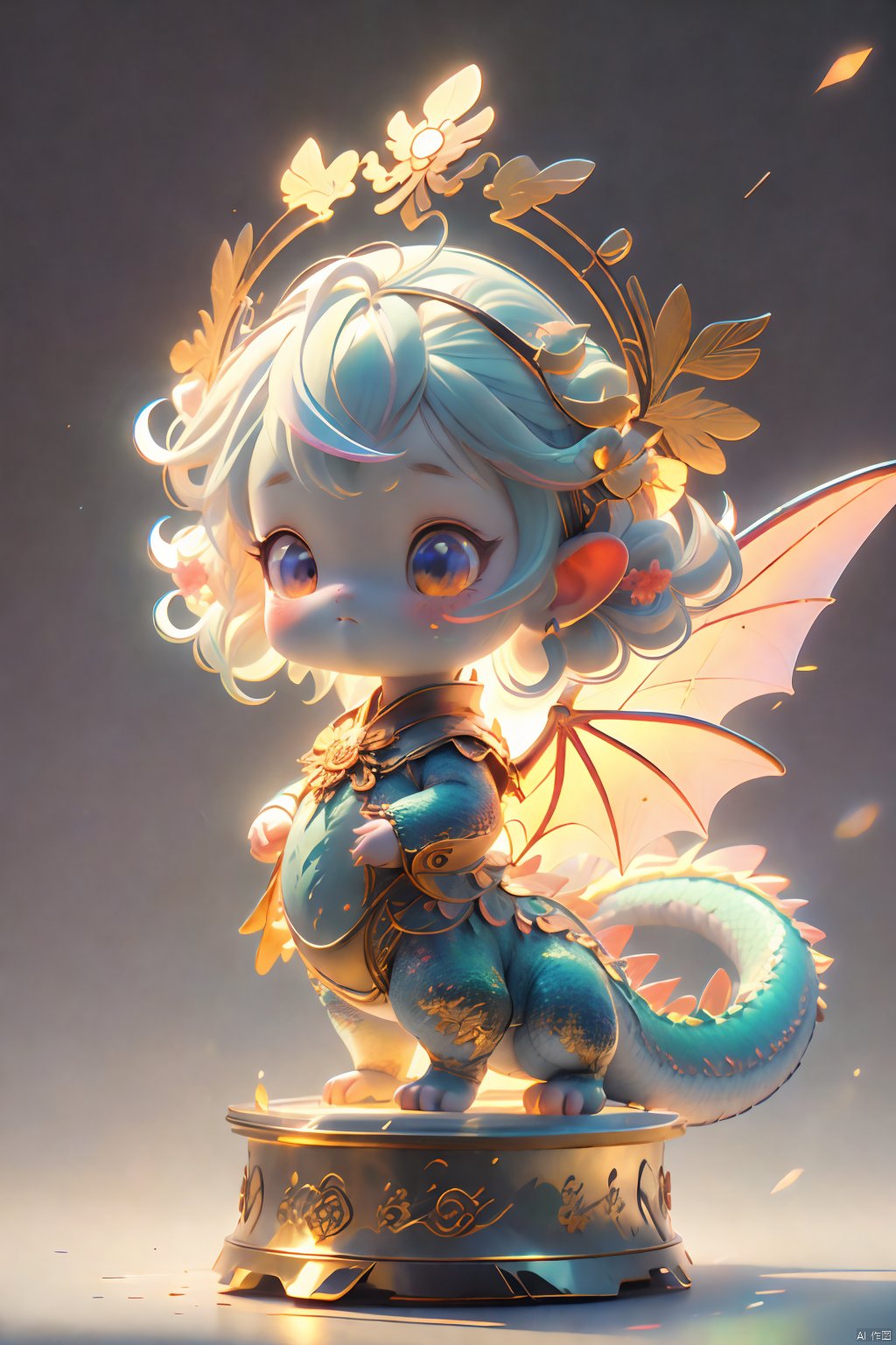 Best Quality,  Masterpiece,  Cute Little Dragon, Naked,  full body scales,  dragon tail,  dragon horns, （ Clear Color PVC Scales）, （ Clear Color Vinyl Wings）,  （Colorful Scales）,  Prism,  Holographic,  Chromatic Aberration,  Fashion Illustration,  Masterpiece,  8k,  Super Detailed,  pixiv, Delicate facial depiction with facial scalesHigh Resolution,  Solo,  Ultra Detail,  Masterpiece,  (Detail Cute Face): 1.2,  (Masterpiece,  Best Quality: 1.3),  Beautiful Detail Glow,  Best Lighting,  (((Best Quality,  Textile Shadows,  Ultra Detail))),  Beauty and Aesthetics with High Detail,  Best Lighting,  High Resolution,  Detail,  Dynamic Lighting,  Ultra Detailed Skin,  Intricate Detail,  Ultra Detail,  Sharp Detail,  Coast, Levitation,  xxhanfu halo cyber phoenix crown,  Light-electric style,  Cyberpunk Concept,<lora:EMS-272061-EMS:0.660000>,<lora:EMS-268526-EMS:0.300000>,<lora:EMS-262422-EMS:0.400000>,<lora:EMS-22839-EMS:0.200000>,<lora:EMS-267842-EMS:0.200000>