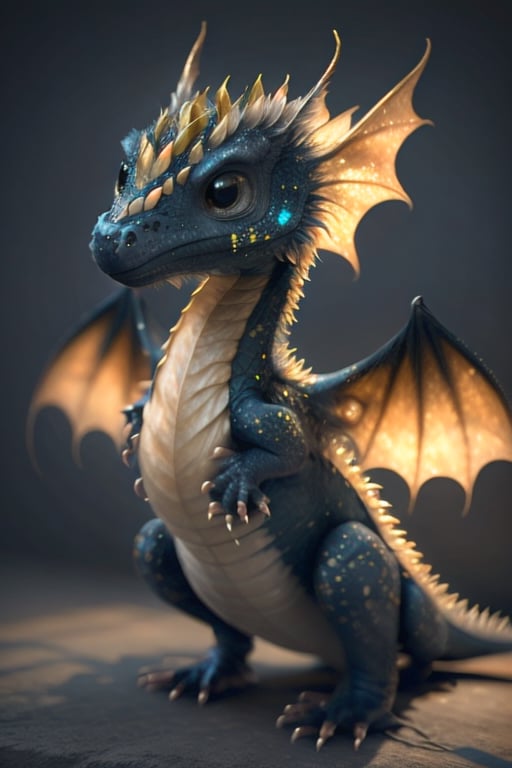 dragon, dragon cute, wings, simple_background, best quality, realistic