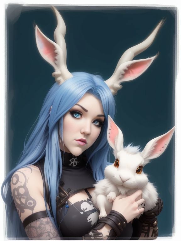 Alissa White-Gluz  , and her cute mini pet jackalope 