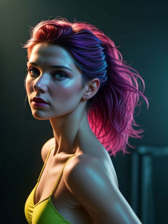 Masterpiece, Best Quality, ultrarealistic photography, real life, colorful, amazing, perfect lighting, bright colors, dramatic, dynamic, cinematic lighting, hyperrealism, intricate details, epic, realism,  ([ Marie Avgeropoulos|Nicky Whelan]) TikTok JOI Dance,  <lora:LCM_LoRA_Weights_SD15:1> 