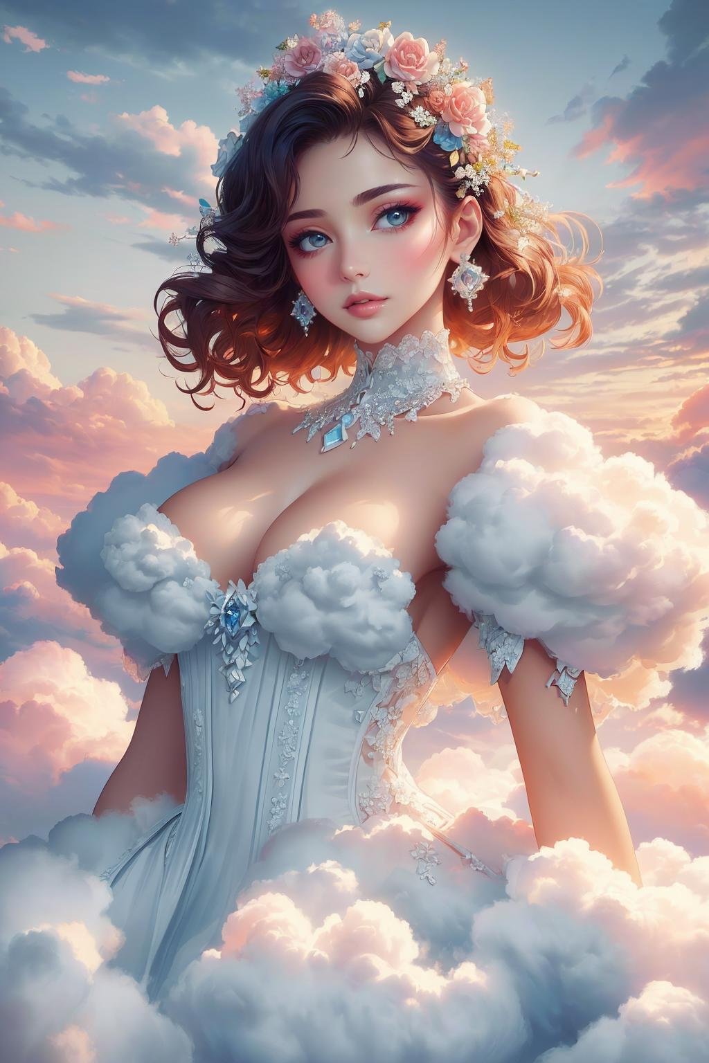 ((Masterpiece, best quality,edgQuality)), edgCloud, a woman wearing a dress made of clouds ,wearing edgCloud <lora:edgCloudDress:0.8>