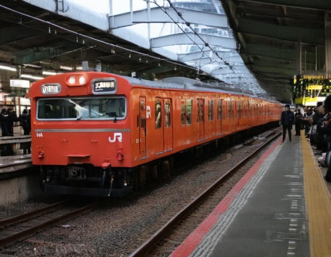 cinematic still best quality, ultra-detailed, illustration,JRE103, train, train station, railroad tracks, outdoors, real world location, photo background, 1boy, realistic, standing, scenery, headlight <lora:osaka_loop_linie_103_SDXL_V1:1> <lora:offset_0.2:0.5> . emotional, harmonious, vignette, highly detailed, high budget, bokeh, cinemascope, moody, epic, gorgeous, film grain, grainy