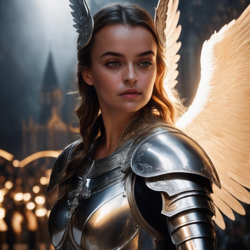 bianca_bradey, <lora:BiancaBradeyXL:1>, a proud female Valkyrie with spread wings, white glowing wings, nordic valkyrie helmet, proud warrior, silver armor, glowing, holy shine , holy sword, looking at the viewer,from below, intricate illustration with ornate detail, graceful and elegant,atmospheric,surreal,cinematic,stylized, mid_shot,medium_shot,medium full shot,dynamic angle,epic composition, ((perfect eyes, detailed eyes,realistic eyes)), ((sharp face, detailed face, realistic face, naturtal skin, realistic skin, detailed skin, pores)), (masterpiece, best quality, ultra-detailed, best shadow), high contrast, (best illumination), ((cinematic light)), colorful, hyper detail, dramatic light, intricate details, (1 girl, solo) , ultra detailed artistic photography, dreamy, backlit, shadows, ultra high definition, 8k, ultra sharp focus, ultra high quality model, soft lighting, film photography, analogue photography, hyperrealism,