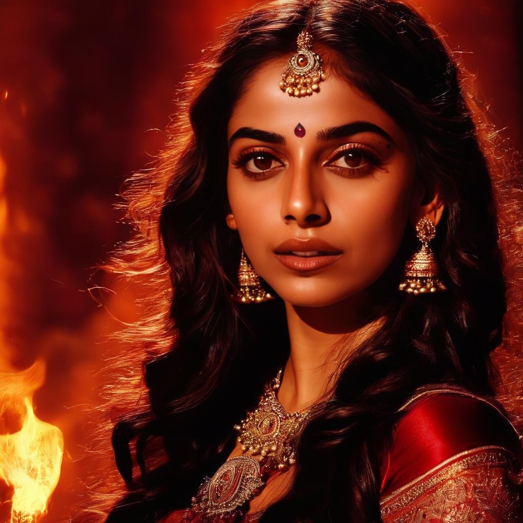 banita_sandhu, <lora:BanitaSandhuXL:1>,indian goddess, red fire armor, surrounded by flames, dramatic lighting, firework, explosions, ganesha, Trimurti, Vishnu,Shiva, smoke, long floating hair, splash, fire particles, epic background, realistic, ((perfect eyes, detailed eyes,realistic eyes)), ((sharp face, detailed face, realistic face, naturtal skin, realistic skin, detailed skin, pores)), (masterpiece, best quality, ultra-detailed, best shadow), high contrast, (best illumination), ((cinematic light)), colorful, hyper detail, dramatic light, intricate details, (1 girl, solo) , ultra detailed artistic photography, dreamy, backlit, shadows, ultra high definition, 8k, ultra sharp focus, ultra high quality model, soft lighting, film photography, analogue photography, hyperrealism,