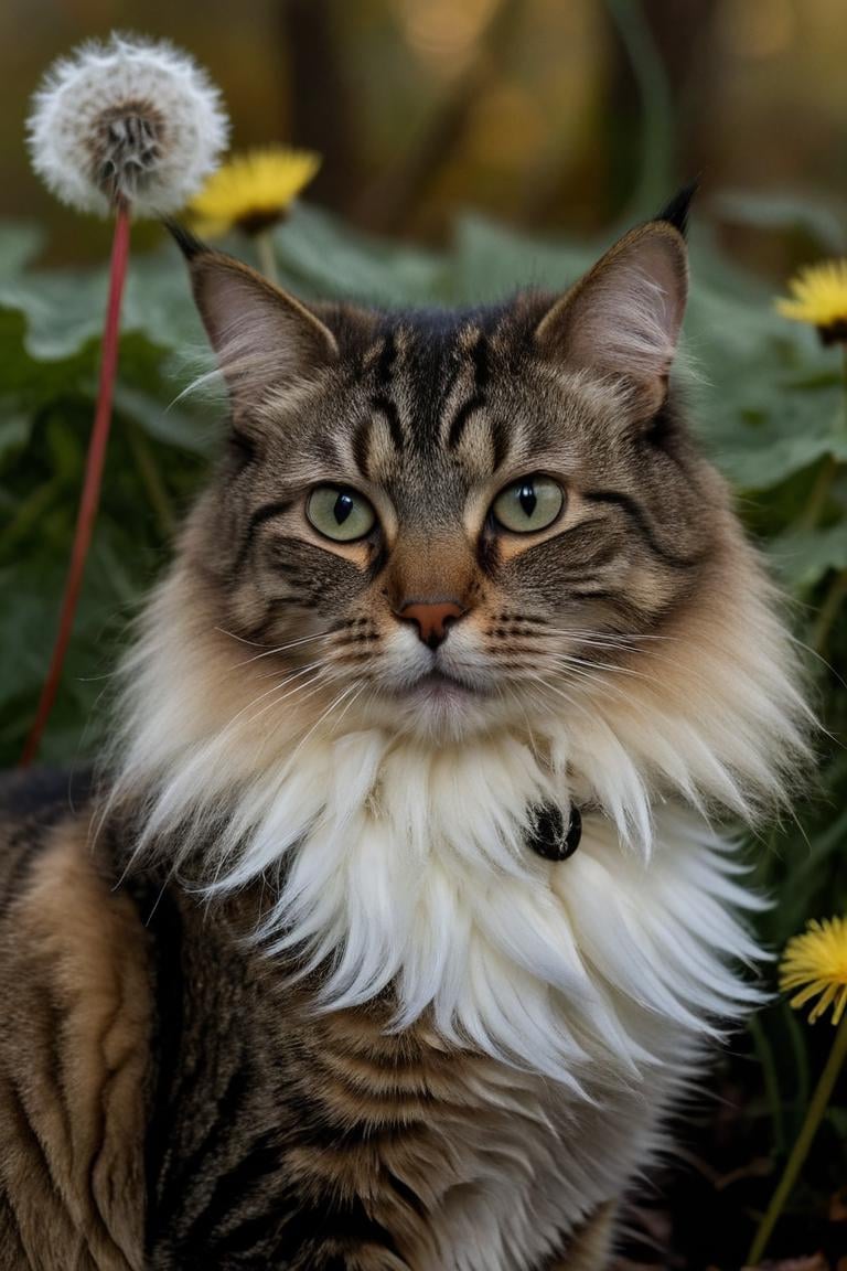 (designed by Janice Sung:1.3) and (Alec Soth:0.8) , photograph, Grouchy rotund [Russian:Cuban:10] Sailor (Doja Cat:1.1) , Scaly Hair Clip, nature and Dandelion fluff background, Fall, Very wide view, Abstract Illusionism, Ambient lighting, Sony A9 II, F/2.8, close-up, asymmetrical