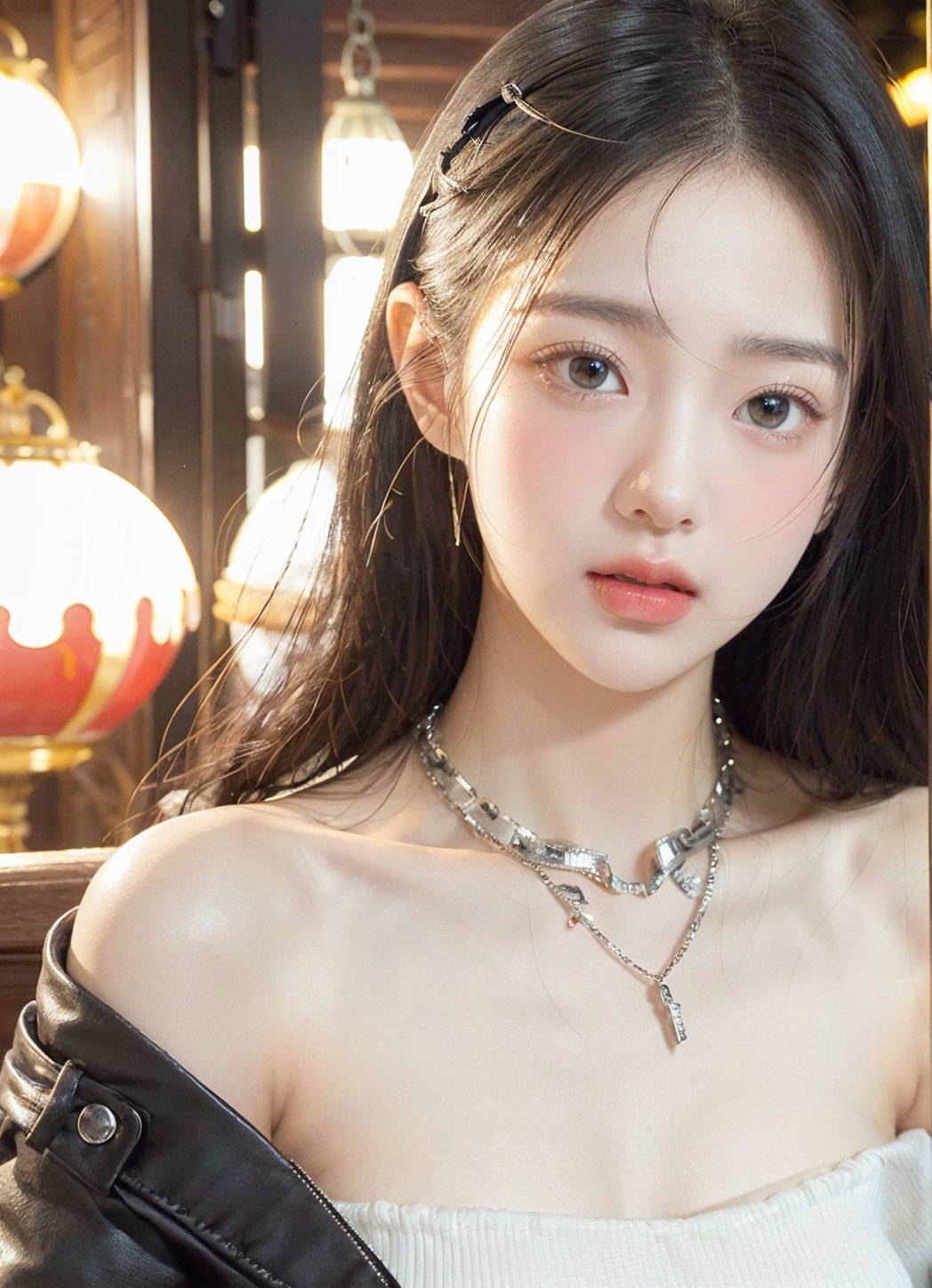 Hayoon, 1 girl, detailed face, a woman with long black hair, smile, (((Nsfw))), outdoor scene, smiling, 
 (night light), led lighting, magnificent light, ((fire works)), close up, portrait, upperbody, RAW, (intricate details:1.3), (best quality:1.3), (masterpiece:1.3), (hyper realistic:1.3), best quality, 1 girl, ultra-detailed, ultra high resolution, very detailed mphysically based rendering, dynamic angle, dynamic pose, wind, 8K UHD, Vivid picture, High definition, intricate details, detailed texture, finely detailed, high detail, extremely detailed cg, High quality shadow, a realistic representation of the face, beautiful detailed, (high detailed skin, skin details), slim waist, beautiful and realistic and detailed hands and fingers:1, best ratio four finger and one thumb, (detailed face, detailed eyes, beautiful face), ((korean beauty, kpop idol, ulzzang, korean celebrity, korean cute, korean actress, korean, a beautiful 18 years old beautiful korean girl)), (high detailed skin, skin details), Detailed beautiful delicate face, Detailed beautiful delicate eyes, a face of perfect proportion, (beautiful and realistic and detailed hands and fingers:1.3), (Big breasts:1.3), (full body shot:1.3), (long legs:1.3), (sparkling eyes:1.3), (sparkling lips:1.3), taken by Canon EOS, SIGMA Art Lens 35mm F1.4, ISO 200 Shutter Speed 2000, Vivid ((korean beauty, kpop idol, ulzzang, korean celebrity, korean cute, korean actress, korean, 인스타 여신:1.3, a beautiful 18 years old beautiful korean girl)), (blue eye), (black long hair),chanel_jewelry, chanel_bag, vancleef_necklace,Nice legs and hot body, see-through,hourglass bodyshape ,hayoon ,photorealistic