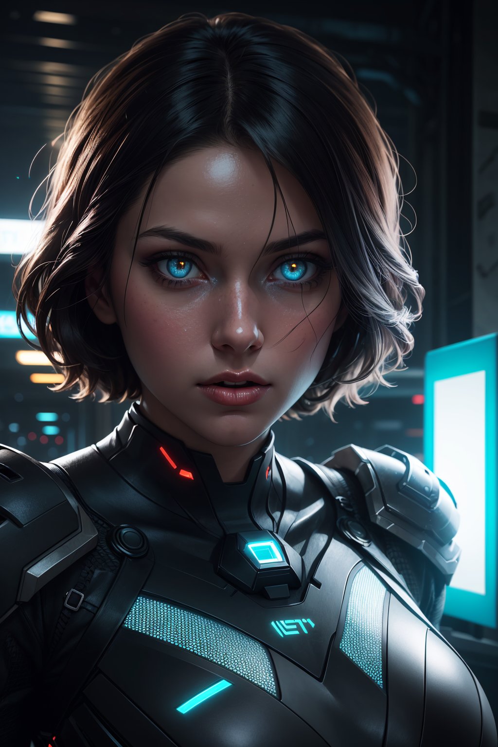 sci fi character art, cool artwork, futuristic style, in the style of 32k uhd, atey ghailan, geoff johns, dark yellow and gray, (futuristic dress, glowing dress), (detailed face, upper body:1.2), (detailed eyes, glowing eyes:1.2), shiny skin, realistic hair 

panasonic lumix s pro 50mm f/1.4, techpunk, knightcore, futuristic, (detailed background), detailed landscape, 

masterpiece, best quality, realistic, side light, volumetric light, rich colors, dramatic lighting, (full dual colour lighting:1.2), (hard dual colour lighting:1.4), fine detail, absurdres, extremely detailed, depth of field, ((realistic lighting)) ultra highres, (masterpiece:1.2), (ultra detailed), (best quality), intricate, comprehensive cinematic, magical photography, (gradients), colorful, 