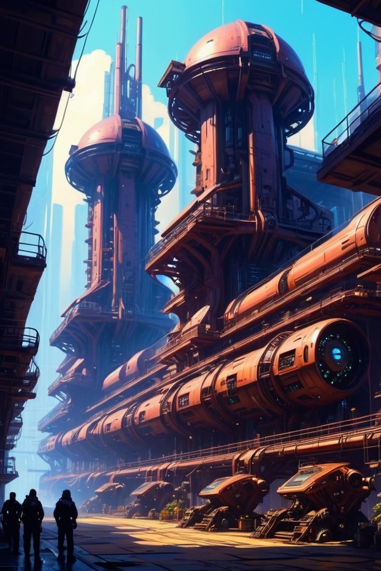 The complex cyberpunk machinery factory is manufacturing future colonial spaceships., industrialbuilding,  rich light and shadow,  scifi,  realistic,<lora:EMS-61413-EMS:0.500000>,<lora:EMS-274228-EMS:0.500000>,<lora:EMS-283796-EMS:1.000000>