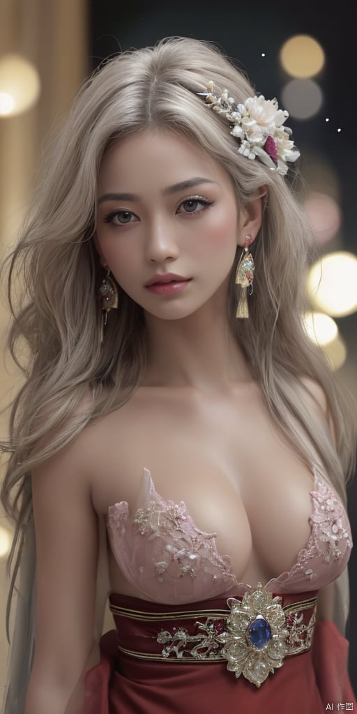  1girl,Chinese girls,Tibetan girl,pink Hanfu,large breasts,jewelry, earrings,lips, makeup, portrait, eyeshadow, realistic, nose,{{best quality}}, {{masterpiece}}, {{ultra-detailed}}, {illustration}, {detailed light}, {an extremely delicate and beautiful}, a girl, {beautiful detailed eyes}, stars in the eyes, messy floating hair, colored inner hair, Starry sky adorns hair, depth of field, large breasts,cleavage,blurry, no humans, traditional media, gem, crystal, still life, Dance,movements, All the Colours of the Rainbow,zj,
simple background, shiny, blurry, no humans, depth of field, black background, gem, crystal, realistic, red gemstone, still life,
