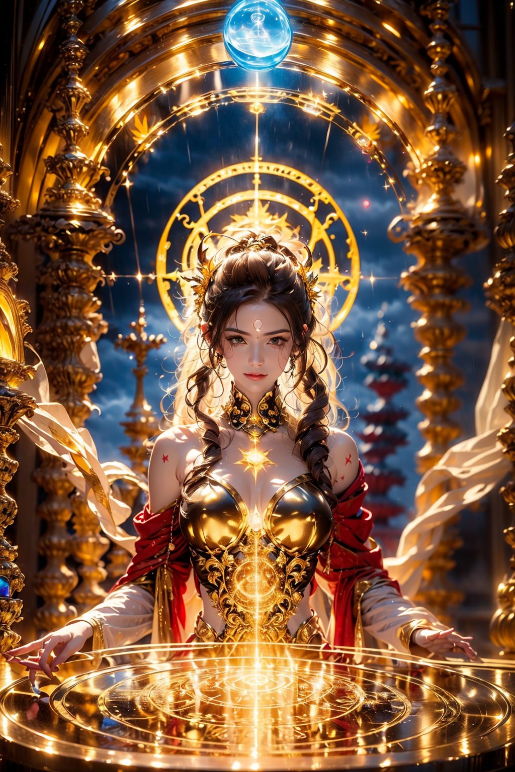 goddess,  holy light,  magic circle,<lora:EMS-286888-EMS:1.000000>