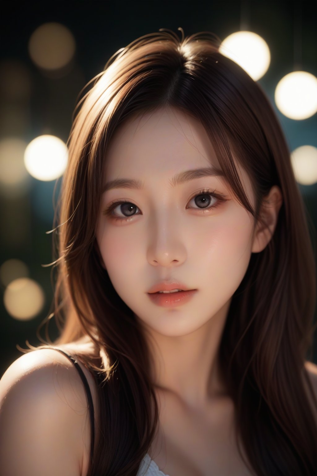 score_9, score_8_up, score_7_up, masterpiece, best quality, 
BREAK
1girl, solo, Japanese girl, long hair, brown hair, upper body, black eyes, lips, realistic, out of focus foreground and background, depth of field, soft bokeh, soft lighting bathes the body and face, 