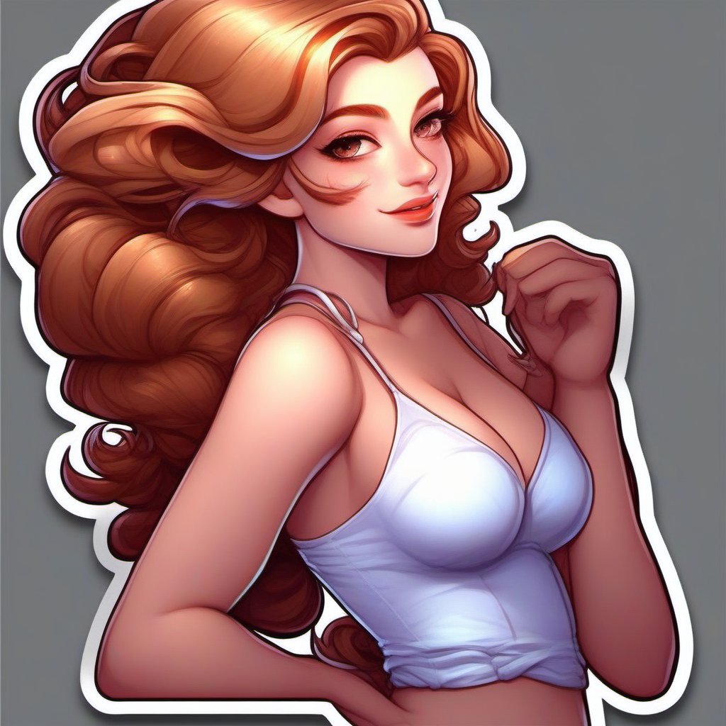 sticker, 1girl, girl, pretty, beautiful, ray tracing lighting, masterpiece, best quality, blank background, sexy, nsfw, lady, photorealistic, best details