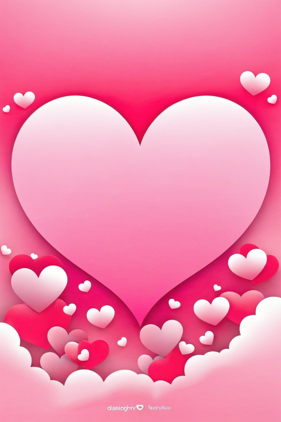 AiArtV,Valentines Day, simple background,heart,gradient,gradient background,no humans,pink background,pink theme,heart background