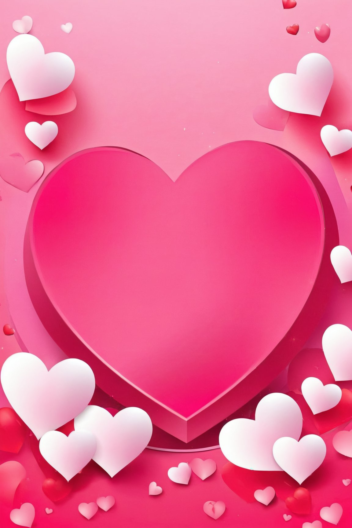 AiArtV,Valentines Day, simple background,heart,gradient,gradient background,no humans,pink background,pink theme,heart background