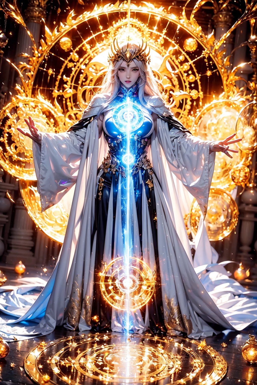 Mage,Magical Kingdom,above the waist,magic circle ,holy light