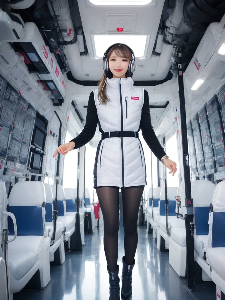 masterpiece, highest quality, High resolution, (big jumping):30,1girl,solo,(top instagrammer):1.2,(fall):1.2,(float girl):2,(floatong body and legs),(gero gravity):3,wind:5 ,BREAK hallway ,white  futuristic space airport ,inside spacecraft,indoor,night ,BREAK headphone,headset,iwatch,smile , female,(hidden hands):2, realistic,BREAK (huge breast):1.5,BREAK white downvest,(futuristic white long boots),(futuristic wear):5,wind:3,long hair,Wind,Wind,Wind,blonde hair,BREAK,black belt,black stocking,black tights,black long sleeve BREAK Astrovest,tnf_jacket,bing_astronaut,astrovest,realistic,character,girl,anime