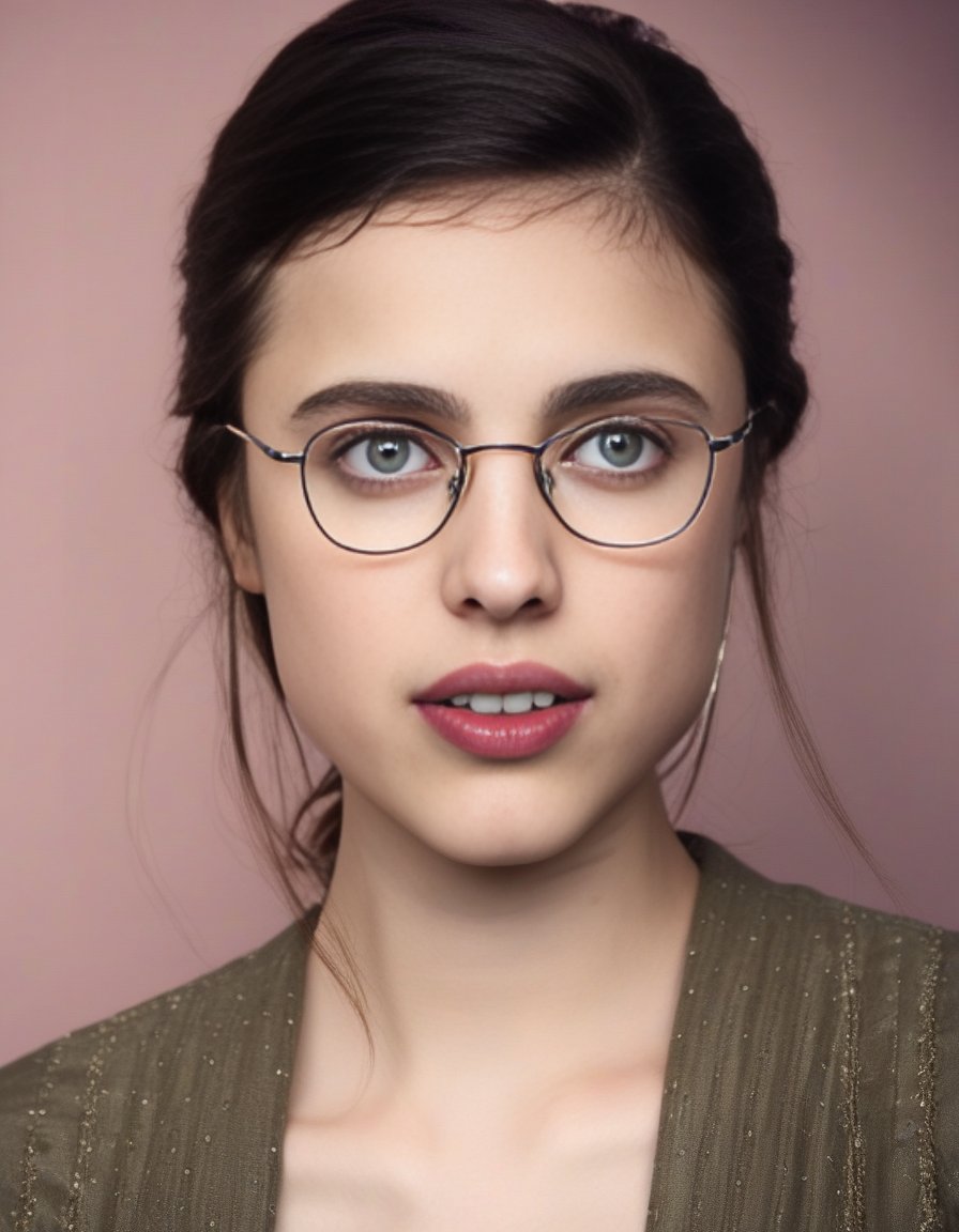 SarahMargaretQualley,<lora:SarahMargaretQualleySDXL:1>,portrait photo,detailed background, stunning beauty, high quality photo, perfect composition, perfect details and textures, highly detailed, front view, looking at camera, perfect lighting,  with glasses