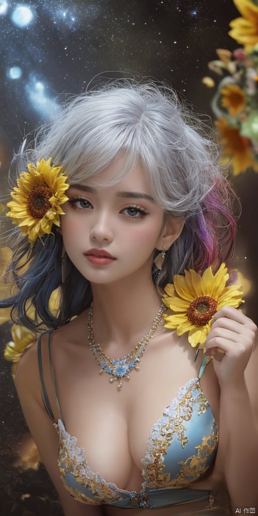  1girl,Han Chinese girls,yellow Hanfu,feathers,floating object,floating weapon,chinese clothes,large breasts,sunflower,jewelry, earrings,lips, makeup, portrait, eyeshadow, realistic, nose,{{best quality}}, {{masterpiece}}, {{ultra-detailed}}, {illustration}, {detailed light}, {an extremely delicate and beautiful}, a girl, {beautiful detailed eyes}, stars in the eyes, messy floating hair, colored inner hair, Starry sky adorns hair, depth of field, large breasts,cleavage,blurry, no humans, traditional media, gem, crystal, still life, Dance,movements, All the Colours of the Rainbow,zj,
simple background, shiny, blurry, no humans, depth of field, black background, gem, crystal, realistic, red gemstone, still life,
