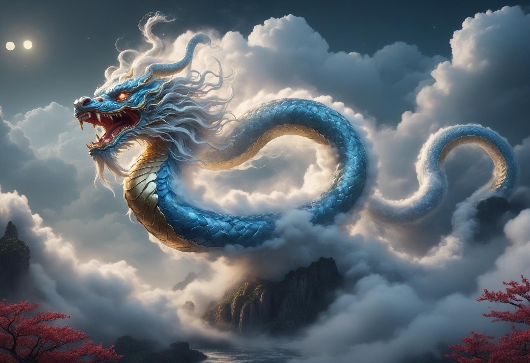 awesome quality, dynamic,upper body,chinese lunar new year cloud serpent,  <lora:DonMM1xXL-v1.1:.6>,