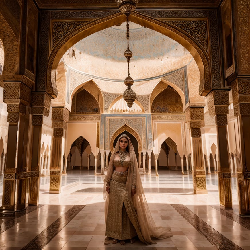(masterpiece:1.2), (best quality,:1.2), 8k, HDR, ultra detailed, ((photorealistic)), professional light, cinematic lighting, fashion photography, ambient lighting, <lora:detail_slider_v4:2.5>, arto, an arabian palace with a dome, <lora:ArabianTown-10:0.8>, epiCPhoto