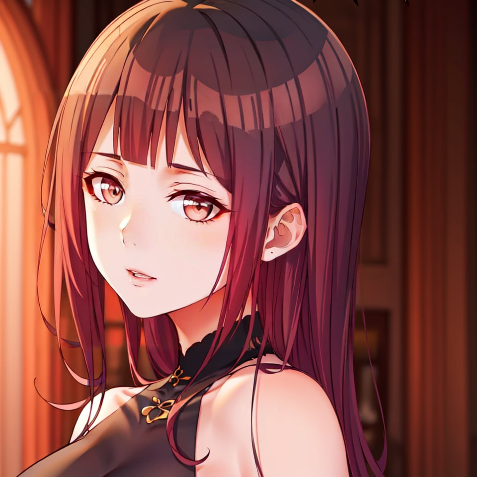 (masterpiece), best quality, high resolution, highly detailed, 1girl,
solo,
long hair,
looking at viewer,
blush,
bangs,
brown hair,
black hair,
brown eyes,
closed mouth,
lips,

,waifu2