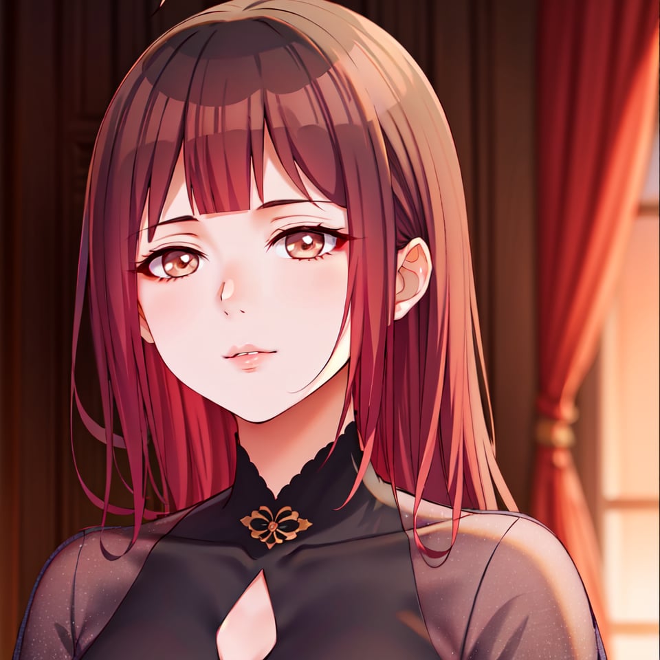 (masterpiece), best quality, high resolution, highly detailed, 1girl,
solo,
long hair,
looking at viewer,
blush,
bangs,
brown hair,
black hair,
brown eyes,
closed mouth,
lips,

,waifu2