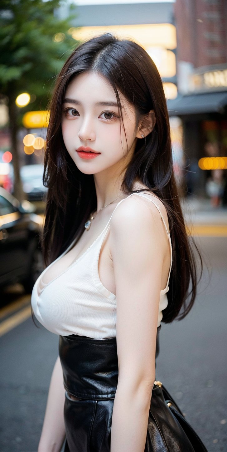 Solo, 1 girl, detailed face, a woman with long black hair and a black dress), outdoor scene, (night light), led lighting, magnificent light, ((fire works)), close up, portrait, upperbody, RAW, (intricate details:1.3), (best quality:1.3), (masterpiece:1.3), (hyper realistic:1.3), best quality, 1 girl, ultra-detailed, ultra high resolution, very detailed mphysically based rendering, dynamic angle, dynamic pose, wind, 8K UHD, Vivid picture, High definition, intricate details, detailed texture, finely detailed, high detail, extremely detailed cg, High quality shadow, a realistic representation of the face, beautiful detailed, (high detailed skin, skin details), slim waist, beautiful and realistic and detailed hands and fingers:1, best ratio four finger and one thumb, (detailed face, detailed eyes, beautiful face), ((korean beauty, kpop idol, ulzzang, korean celebrity, korean cute, korean actress, korean, a beautiful 18 years old beautiful korean girl)), (high detailed skin, skin details), Detailed beautiful delicate face, Detailed beautiful delicate eyes, a face of perfect proportion, (beautiful and realistic and detailed hands and fingers:1.3), (Big breasts:1.3), (full body shot:1.3), (long legs:1.3), (sparkling eyes:1.3), (sparkling lips:1.3), taken by Canon EOS, SIGMA Art Lens 35mm F1.4, ISO 200 Shutter Speed 2000, Vivid ((korean beauty, kpop idol, ulzzang, korean celebrity, korean cute, korean actress, korean, 인스타 여신:1.3, a beautiful 18 years old beautiful korean girl)), (blue eye), (black long hair),chanel_jewelry, chanel_bag, vancleef_necklace,Nice legs and hot body, see-through,hourglass bodyshape ,Yewon,perfect light,Jessy,pastelbg,Anitoon2,Ayano