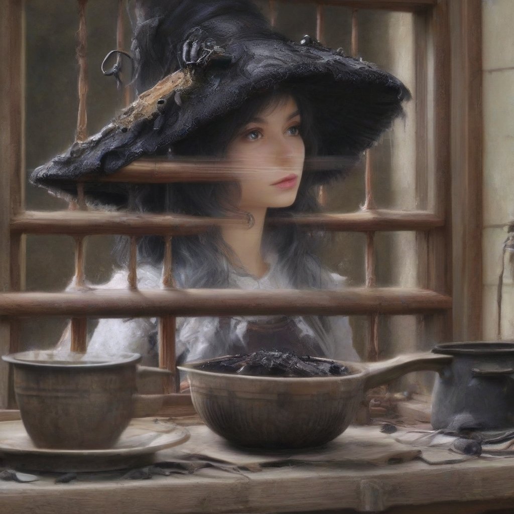 ""Dark romance fantasy, a witch brewing a potion in a alchemy lab, wearing an inkycapwitchyhat with an extra wide brim and prominent gills,, Masterpiece, Intricate, Insanely Detailed, best quality, masterpiece,InkyCapWitchyHat,Gilled-Brim