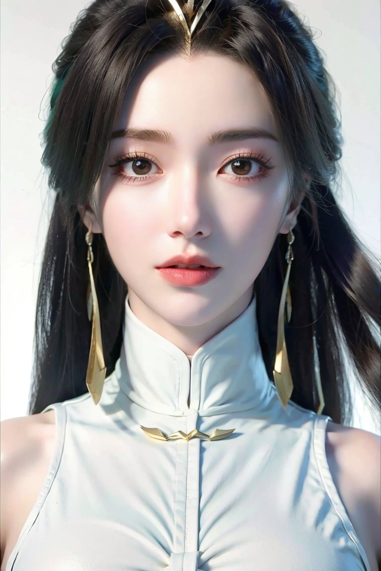 1girl,face,white background,Detailedface