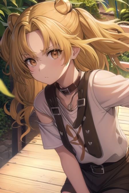 yuzukikatagiri, <lora:yuzuki katagiri s1-lora-nochekaiser:1>,yuzuki katagiri, long hair, bangs, blonde hair, twintails, (brown eyes:1.5), (parted bangs:1.5),BREAK skirt, shirt, thighhighs, white shirt, short sleeves, black skirt, collar, single thighhigh, argyle,BREAK outdoors,BREAK looking at viewer, (cowboy shot:1.5),BREAK <lyco:GoodHands-beta2:1>, (masterpiece:1.2), best quality, high resolution, unity 8k wallpaper, (illustration:0.8), (beautiful detailed eyes:1.6), extremely detailed face, perfect lighting, extremely detailed CG, (perfect hands, perfect anatomy),