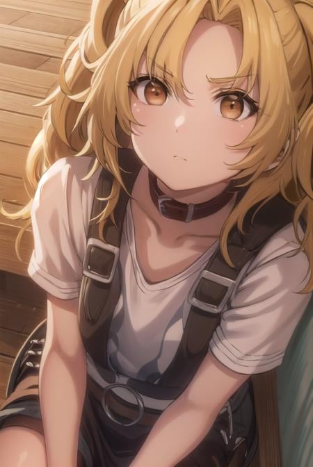 yuzukikatagiri, <lora:yuzuki katagiri s1-lora-nochekaiser:1>,yuzuki katagiri, long hair, bangs, blonde hair, twintails, (brown eyes:1.5), (parted bangs:1.5),BREAK skirt, shirt, thighhighs, white shirt, short sleeves, black skirt, collar, single thighhigh, argyle,BREAK outdoors,BREAK looking at viewer, (cowboy shot:1.5),BREAK <lyco:GoodHands-beta2:1>, (masterpiece:1.2), best quality, high resolution, unity 8k wallpaper, (illustration:0.8), (beautiful detailed eyes:1.6), extremely detailed face, perfect lighting, extremely detailed CG, (perfect hands, perfect anatomy),