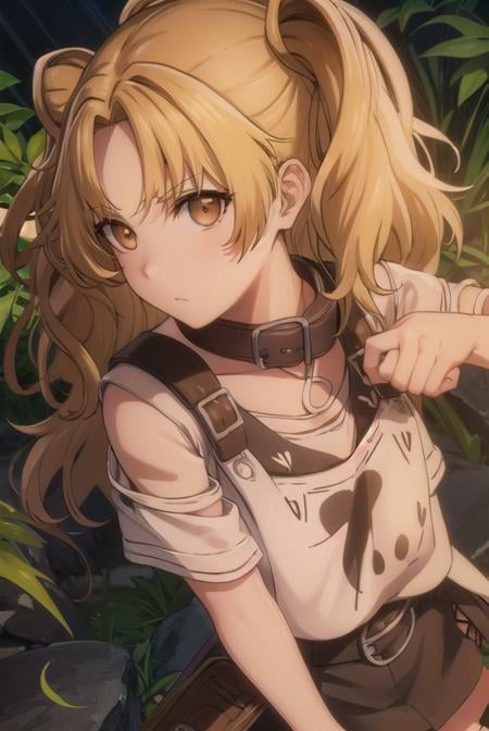 yuzukikatagiri, <lora:yuzuki katagiri s1-lora-nochekaiser:1>,yuzuki katagiri, long hair, bangs, blonde hair, twintails, (brown eyes:1.5), (parted bangs:1.5),BREAK skirt, shirt, thighhighs, white shirt, short sleeves, black skirt, collar, single thighhigh, argyle,BREAK outdoors,BREAK looking at viewer, (cowboy shot:1.5),BREAK <lyco:GoodHands-beta2:1>, (masterpiece:1.2), best quality, high resolution, unity 8k wallpaper, (illustration:0.8), (beautiful detailed eyes:1.6), extremely detailed face, perfect lighting, extremely detailed CG, (perfect hands, perfect anatomy),