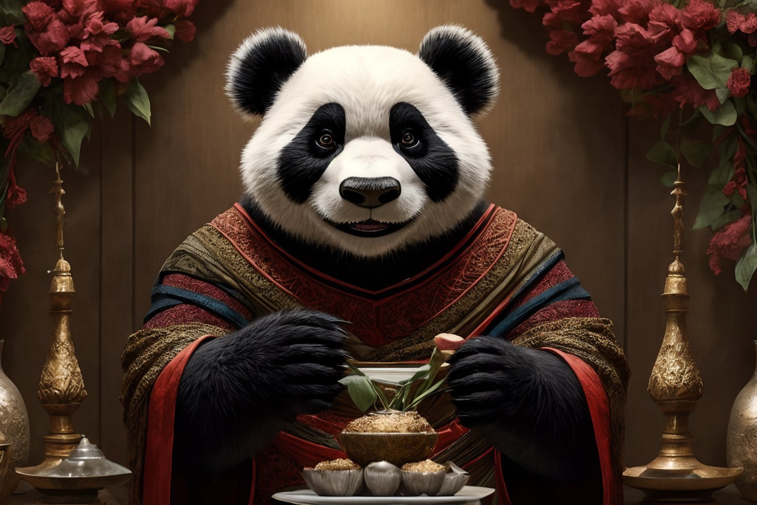 Panda, anthro, intricate_detailed