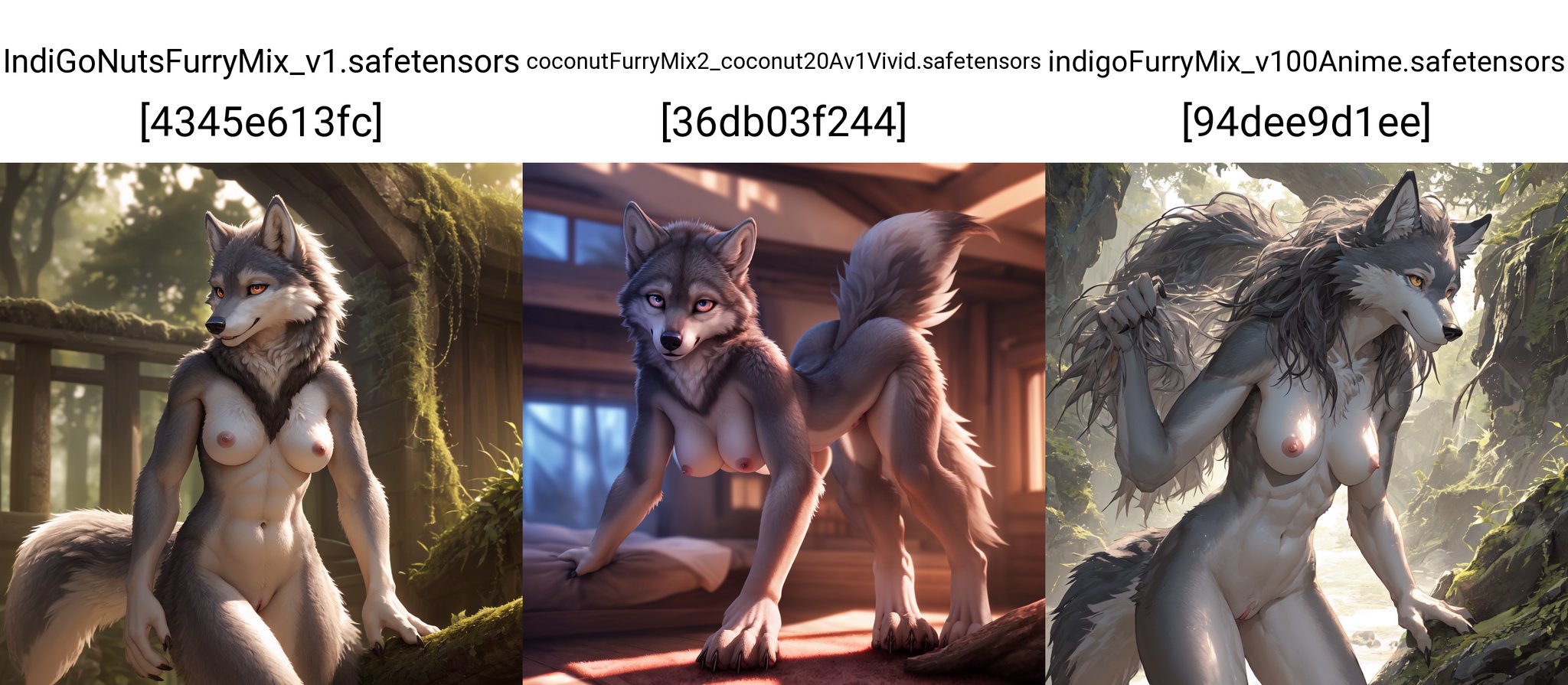 8k, hdr, highly detailed, highest quality, solo, 1female wolf, nude, nsfw