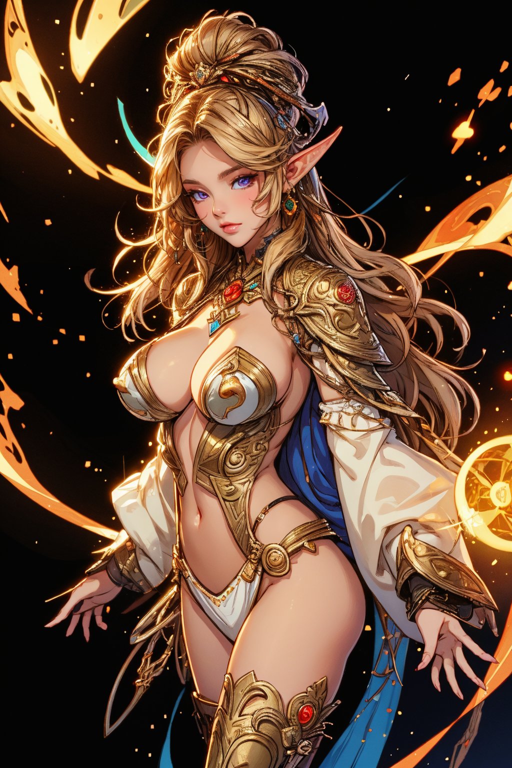 DARK ELF, busty and sexy girl, 8k, masterpiece, ultra-realistic, best quality, high resolution, high definition,TERRA