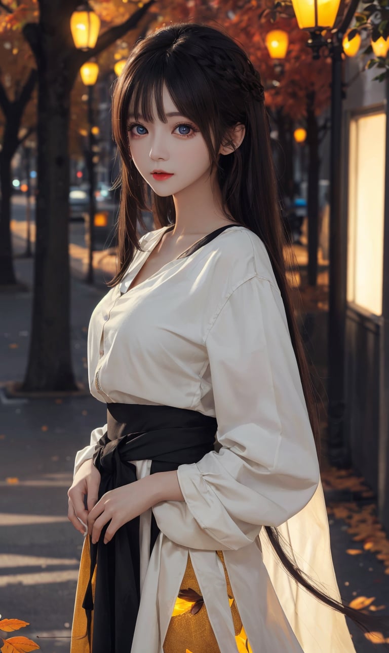 (8k, best quality, masterpiece:1.2),(best quality:1.0), (ultra highres:1.0), a beautiful girl, from head to waist, extremely luminous bright design,autumn lights, long hair, big eyes, amazing eyes, details eyes, ,
