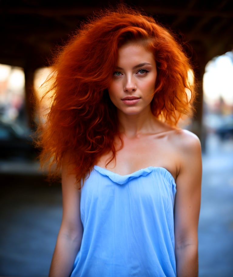 a hyper realistic image of a ginger haired woman of 24 years old with fiery curls striking a charismatic pose. She radiates confidence, her magnetic presence enhanced by the aromatic allure. Professional photostudio. Photorealistic image, RAW, bokeh, (((soft focus))). soft light coming from behind creating a dreamlike atmosphere
looking over her shoulder, (((bare shoulders))), Face makeup,Masterpiece,portraitHD,photorealistic