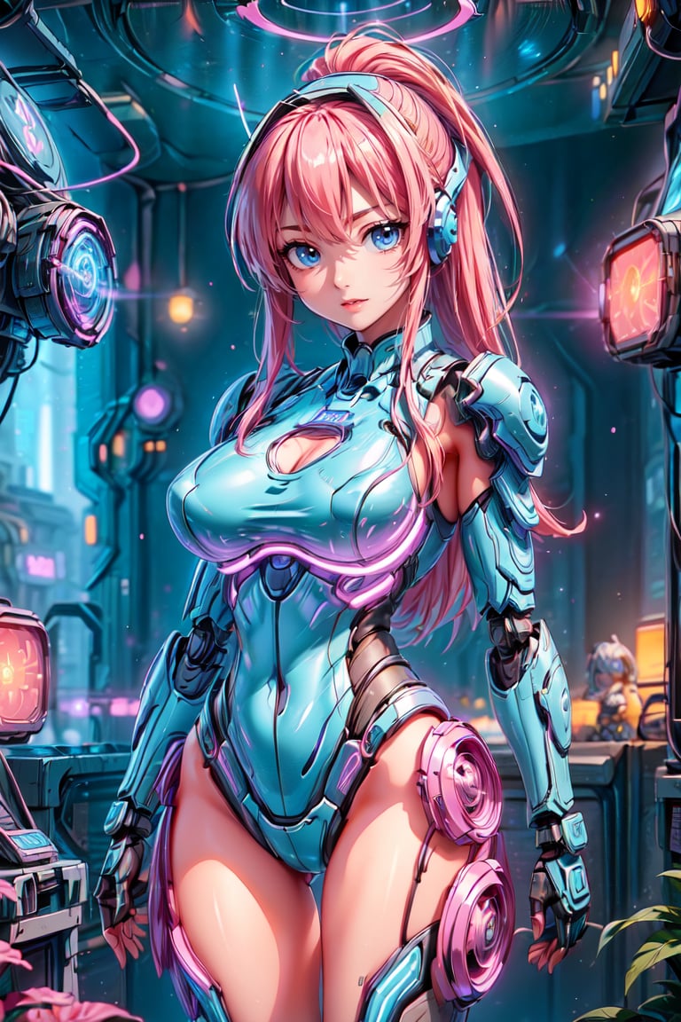 (Cowboy Shot:1.5), (1girl), solo, perfect figure, Pink hair, long hair, delicate face, Bikini Mecha, Cyberpunk scene, (Mecha Anime Figurine:1.5), (Depth of field:1.2),
(Masterpiece, Best Quality, 8k:1.2), (Ultra-Detailed, Highres, Extremely Detailed, Absurdres, Incredibly Absurdres, Huge Filesize:1.1), (Cyberpunk Style:1.3), By Futurevolab, Neon Lights, Futuristic Cityscape, High-Tech Ambiance. ,Mecha,Mecha Anime Figurine