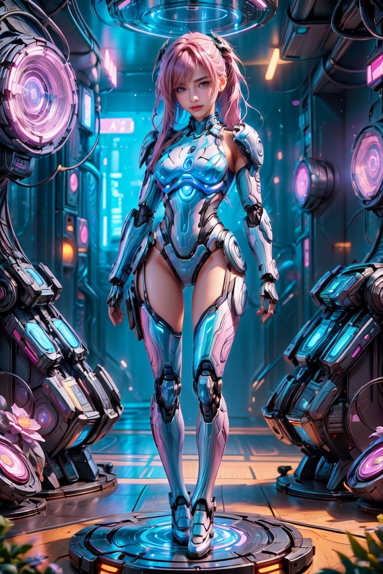 (1girl), solo, perfect figure, Pink hair, long hair, delicate face, Bikini Mecha, Cyberpunk scene, (Mecha Anime Figurine:1.5), (Depth of field:1.2),
(Masterpiece, Best Quality, 8k:1.2), (Ultra-Detailed, Highres, Extremely Detailed, Absurdres, Incredibly Absurdres, Huge Filesize:1.1), (Cyberpunk Style:1.3), By Futurevolab, Neon Lights, Futuristic Cityscape, High-Tech Ambiance. ,Mecha,Mecha Anime Figurine