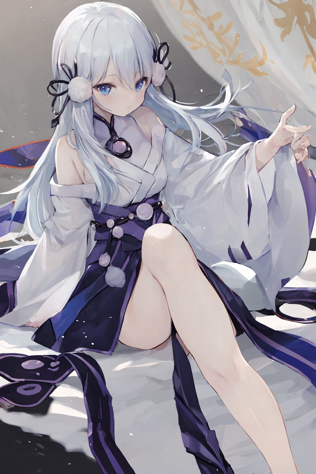 YukiOnnaYGO, IceMayakashi, 1girl, pale skin, bare legs