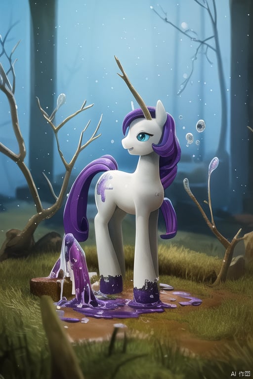 pony starlight glimmer, LSD, intricate detail, insoculation, pruning, funny:3, dribbble, Ornate, trending on ArtStation, pony  biopunk:6, splattered goo|clay model  by Alena Aenami Lovis Corinth Charles White