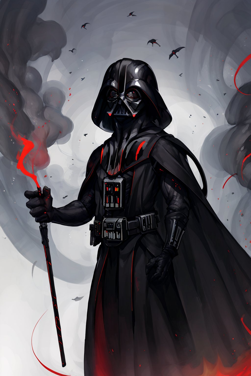 Labros_Panousis_style_lora_by_niolas, solo, darth vader,a111,<lora:EMS-302962-EMS:0.600000>,<lora:EMS-97231-EMS:0.800000>