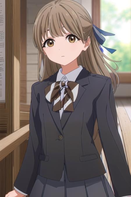 yasukonawashiro, <lora:yasuko nawashiro s1-lora-nochekaiser:1>,yasuko nawashiro, long hair, brown hair, bow, ribbon, (brown eyes:1.5), hair bow, mole, mole under eye, half updo,BREAK skirt, long sleeves, school uniform, jacket, socks, black skirt, two side up, black jacket, kneehighs, blazer, black socks, bow, bowtie, stripped, stripped bowtie,BREAK indoors, classroom,BREAK looking at viewer, (cowboy shot:1.5),BREAK <lyco:GoodHands-beta2:1>, (masterpiece:1.2), best quality, high resolution, unity 8k wallpaper, (illustration:0.8), (beautiful detailed eyes:1.6), extremely detailed face, perfect lighting, extremely detailed CG, (perfect hands, perfect anatomy),