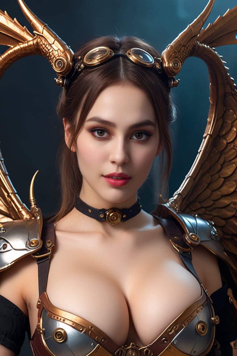 masterpiece,best quality,official art, extremely detailed CG unity 8k wallpaper,absurdres,8k resolution,close up portrait,exquisite facial features,prefect face,shiny skin,steampunk,cyberpunk,fly,selfieA beautiful girl demon with open dragon wings and her big breasts in a perfect sensual posture,more detail XL,ateneaxl, crossdress, penis
