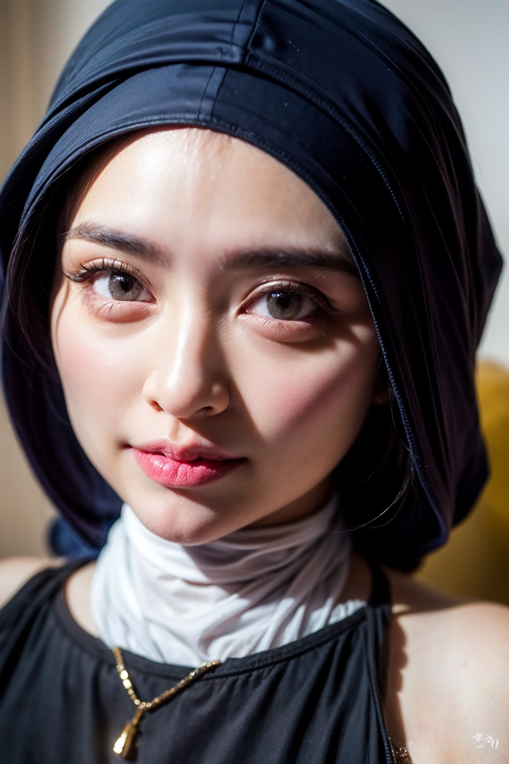 Close up,
1 girl, solo, looks, enjoying, looking at viewer, hijab 

,D1AMOND,ar1n,Masterpiece,C1SYU,IR3N ,R15M ,H3NUY ,EVH4 ,N4tnat