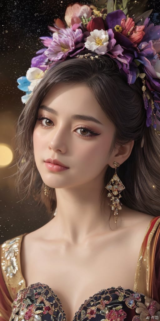  1girl,Sichuan Girl,Hanfu,jewelry, earrings,lips, makeup, portrait, eyeshadow, realistic, nose,{{best quality}}, {{masterpiece}}, {{ultra-detailed}}, {illustration}, {detailed light}, {an extremely delicate and beautiful}, a girl, {beautiful detailed eyes}, stars in the eyes, messy floating hair, colored inner hair, Starry sky adorns hair, depth of field, large breasts,cleavage,blurry, no humans, traditional media, gem, crystal, still life, Dance,movements, All the Colours of the Rainbow,zj,
simple background, shiny, blurry, no humans, depth of field, black background, gem, crystal, realistic, red gemstone, still life
