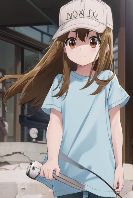 platelet, <lora:platelet s1-lora-nochekaiser:1>,platelet, long hair, brown hair, (brown eyes:1.5), smile,BREAK shirt, hat, short sleeves, boots, white headwear, blue shirt, flat cap,BREAK outdoors,BREAK looking at viewer, (cowboy shot:1.5),BREAK <lyco:GoodHands-beta2:1>, (masterpiece:1.2), best quality, high resolution, unity 8k wallpaper, (illustration:0.8), (beautiful detailed eyes:1.6), extremely detailed face, perfect lighting, extremely detailed CG, (perfect hands, perfect anatomy),