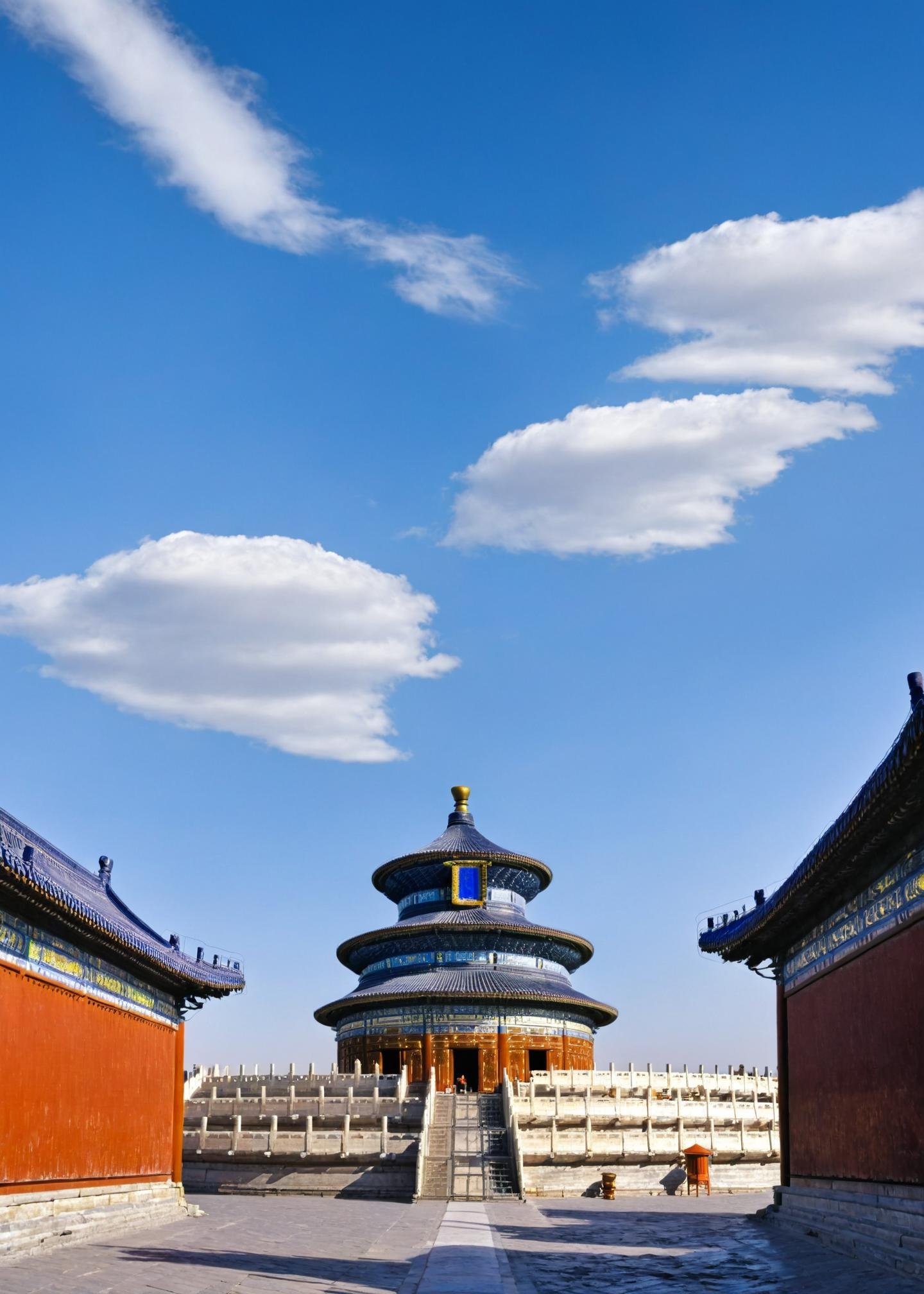 <lora:天坛:1>,temple of heaven,scenery,no humans,sky,blue sky,architecture,day,outdoors,building,east asian architecture,cloud,pillar,cityscape,shadow,city,, masterpiece, best quality,