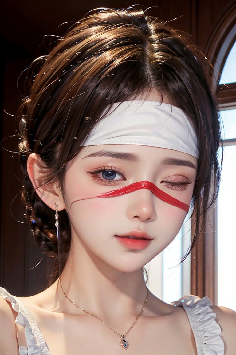 (masterpiece), best quality, high resolution, highly detailed, 1girl, potrait, eyes_closed, blindfolded