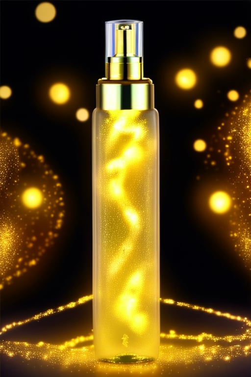 Beautiful glass, glod ssence, gold light, glow, skincare, glass bottle, clear glass bottle